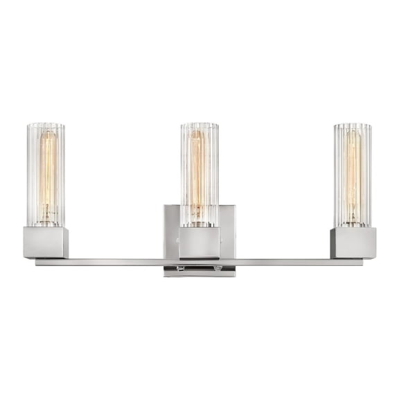 5973PN Hinkley Lighting Xander - Three Light Bath Vanity in Mid-Century Modern Style - 23 Inches Wide by 10 Inches High-Polished Nickel Finish