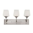 thumbnail image 1 of Three Light Brushed Nickel Frosted White Glass Vanity, 1 of 1