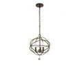 thumbnail image 1 of Three Light Chandelier in Minimalist Style 12 inches Wide By 14 inches High-English Bronze Finish Bailey Street Home 49-Bel-782360, 1 of 1