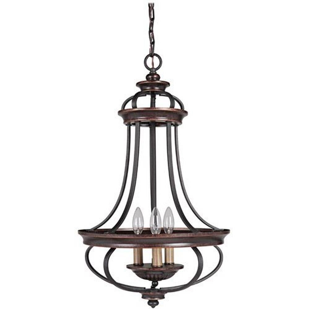 Elegant 16" Bronze Black Traditional Candle Chandelier