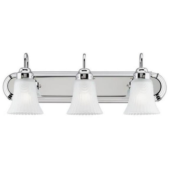 Three Light Indoor Wall Fixture, Chrome