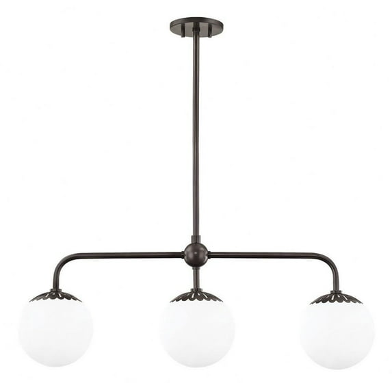 -Three Light Island in Style-37 inches Wide By 16.75 inches High-Old Bronze Finish Bailey Street Home 735-Bel-2941764