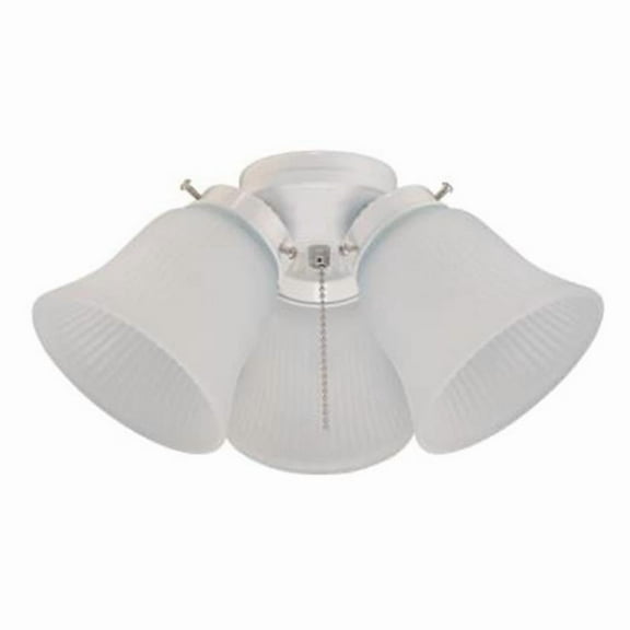 Three - Light LED Cluster Ceiling Fan Light Kit, White