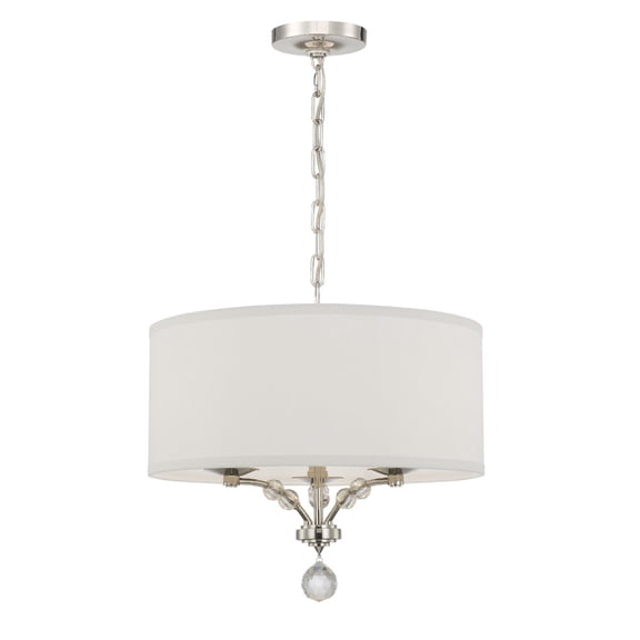 8005-PN Crystorama Lighting Mirage - Three Light Mini Chandelier     -Traditional Installation