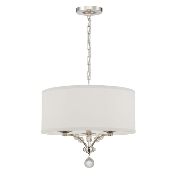 8005-PN Crystorama Lighting Mirage - Three Light Mini Chandelier -Traditional Installation