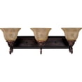 thumbnail image 1 of Three Light Oil Rubbed Bronze Screen Amber Glass Vanity, 1 of 2