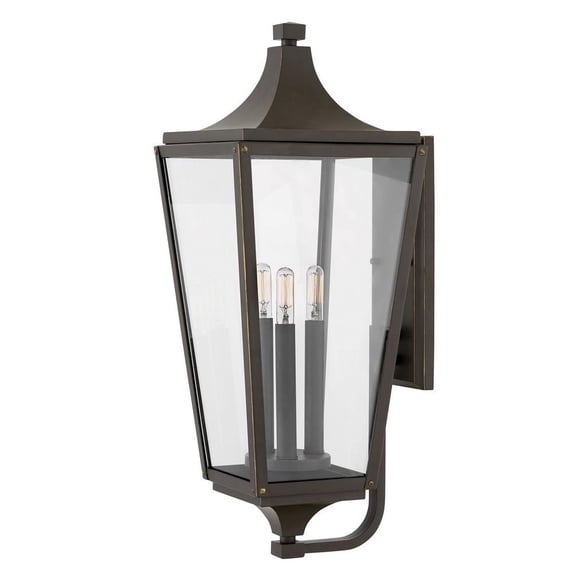 Three Light Outdoor Large Wall Mount in Traditional Style 9.25 inches Wide By 24 inches High Bailey Street Home 81-Bel-2759935