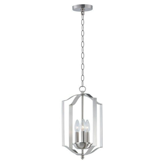 10035SN Maxim Lighting Provident-Three Light Pendant-10 Inches wide by 16 inches high-Satin Nickel Finish -Traditional Installation