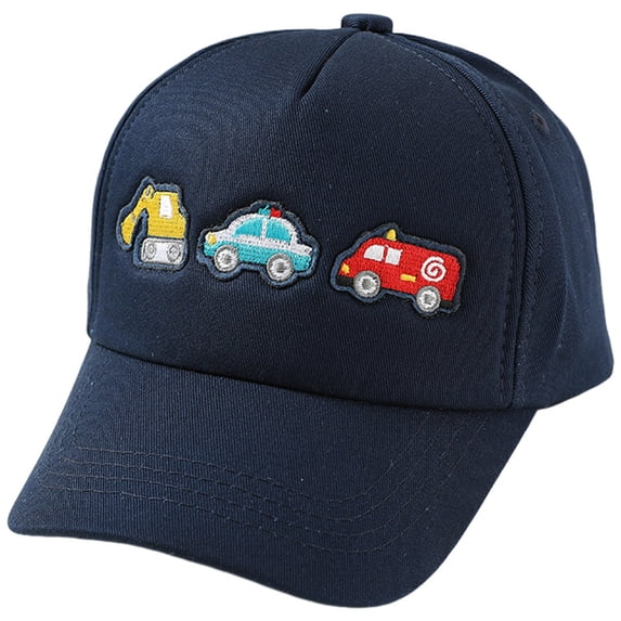 Three Little Car Childrens Baseball Cap Boys And Girls Embroidered Baseball Cap Cartoon Childrens Hat Toddler Baby Sun Hat Summer UPF 50+ Protection Beach Hats with Bucket Wide Brim Outdoor