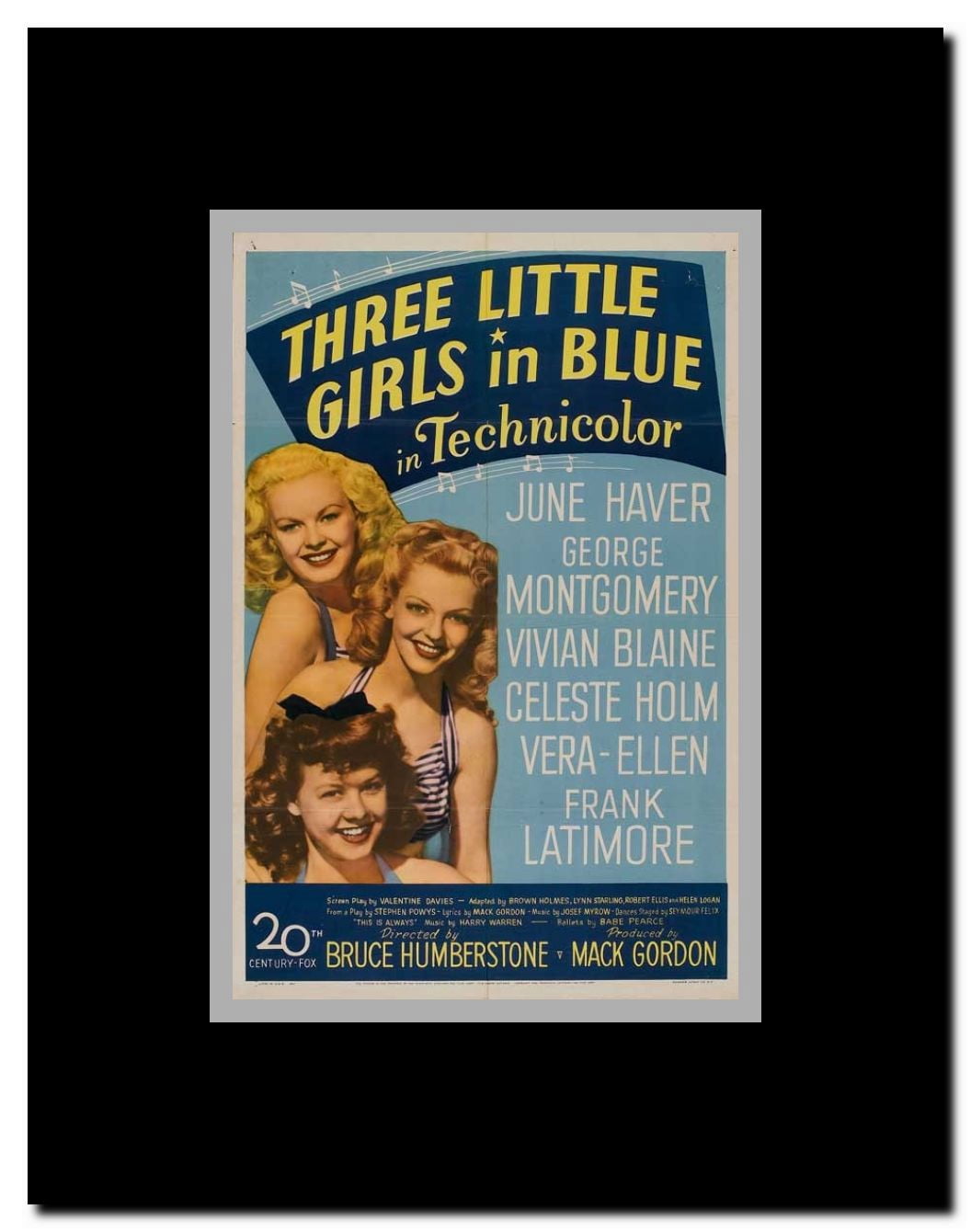 Three Little Girls in Blue Framed Movie Poster