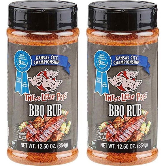 Three Little Pigs Championship Rub - 2 Pack - Large 12. 5 oz