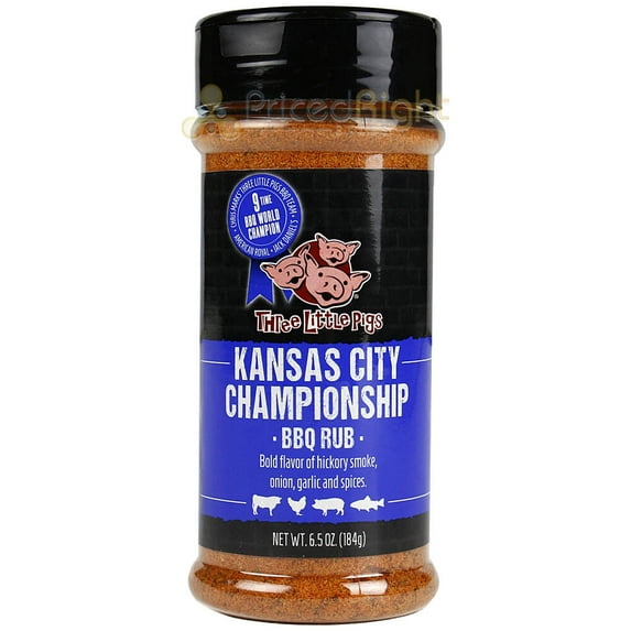Three Little Pig’s BBQ Rub & Sauces Kansas City Championship BBQ Rub - Hickory Smoke - 6.5 oz