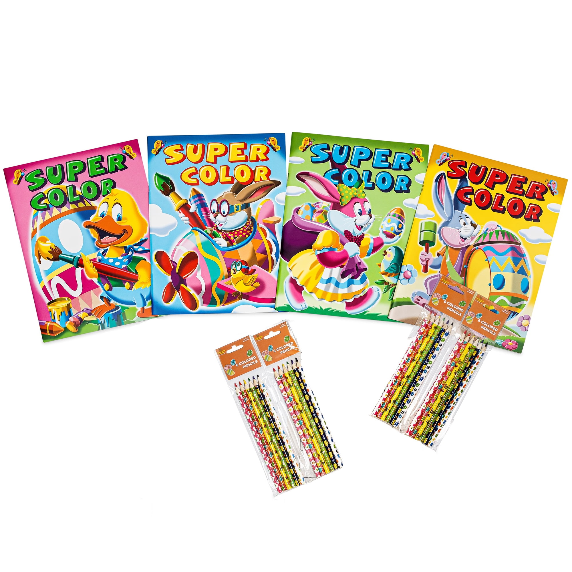 Three Little Twigs: Easter/Spring Coloring Books Bundle, 8 Pieces