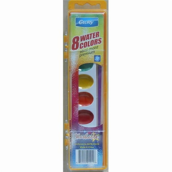 Three Little Twigs Premium Watercolor Pan Set - Set of 8, Assorted Colors