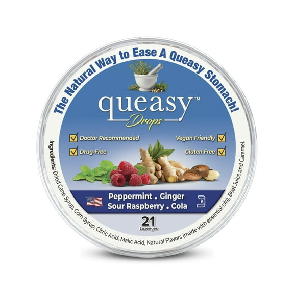 Three Lollies Queasy Drops - Container - 21 Pack