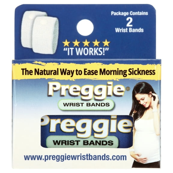 Three Lollies Queasy Wrist Bands - Natural Nausea Relief & Sickness Prevention - Travel & Motion Sickness Bands - Relief from Nausea - White - 1 ct (2 Wrist Bands)