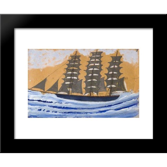 Three-Masted Schooner 20x24 Framed Art Print by Alfred Wallis