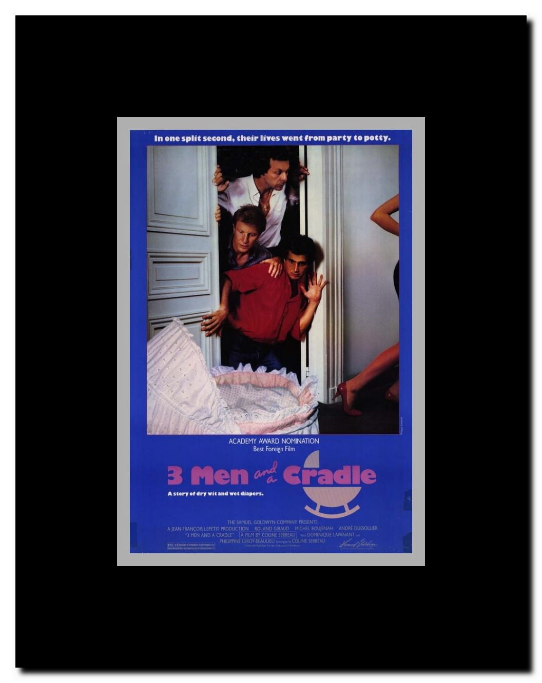 Three Men and a Cradle Framed Movie Poster