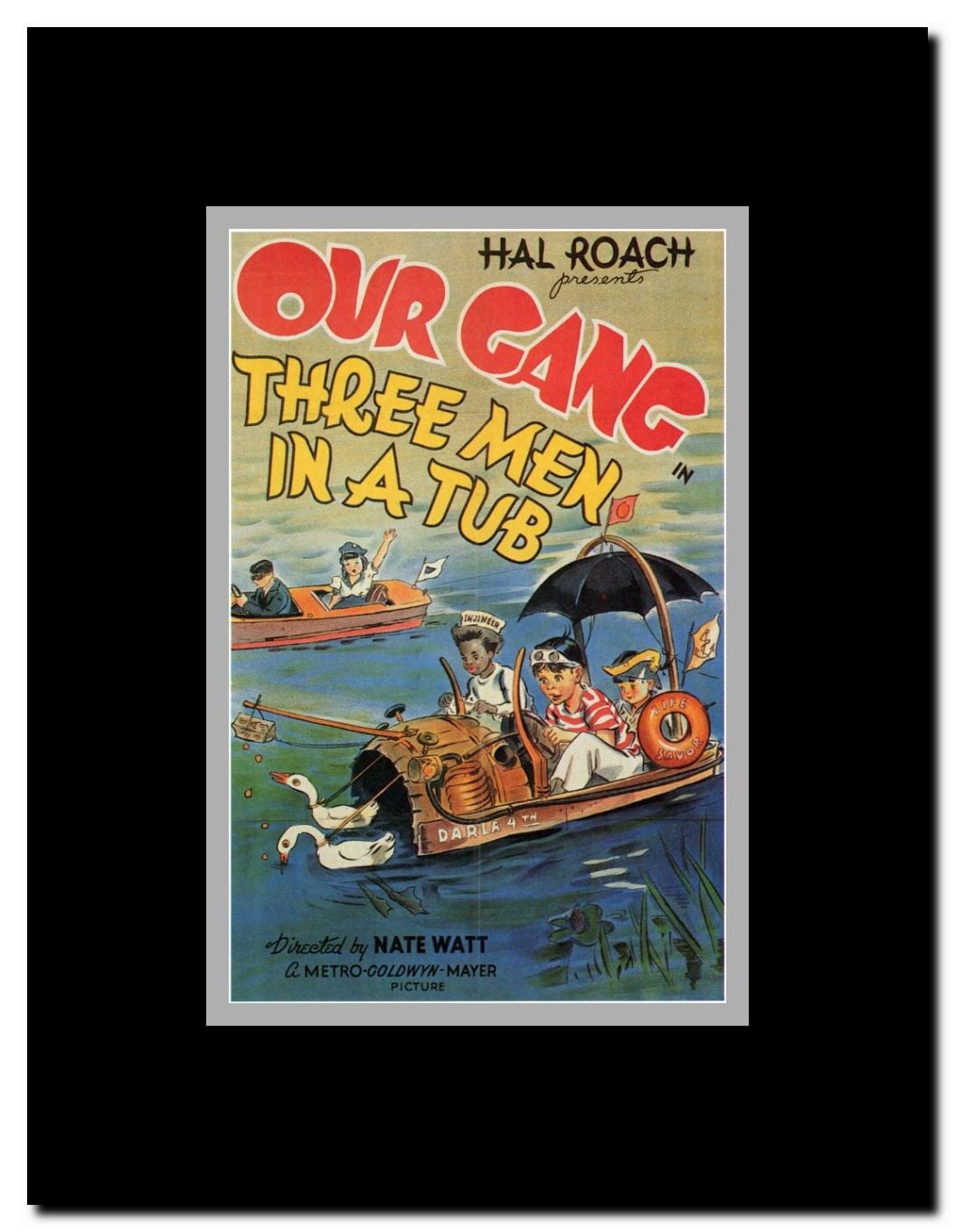 Three Men in a Tub Framed Movie Poster