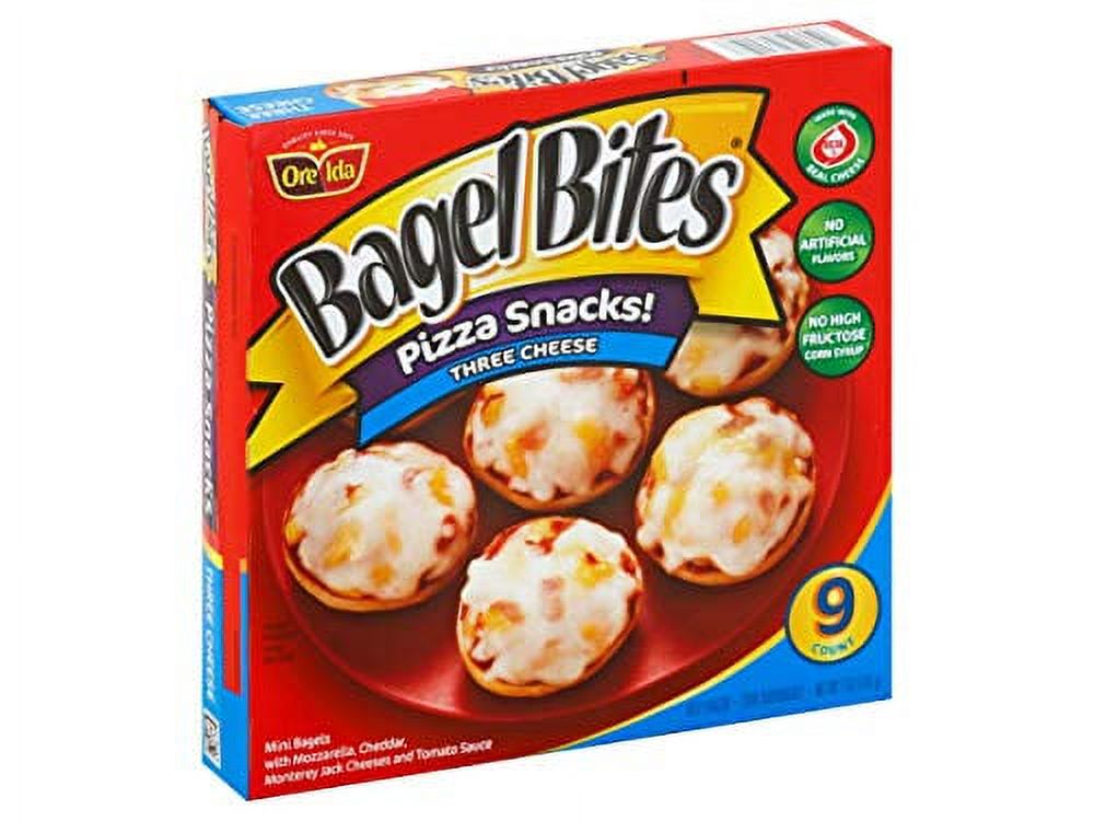 Three Mini Bagel Bite Appetizer, 7 Ounce 72 Per Case.