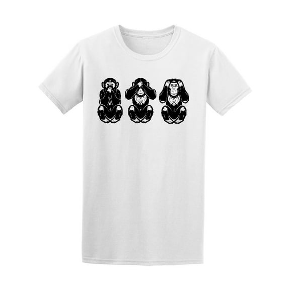 Three Monkeys Can't See Tee Men's -Image by Shutterstock