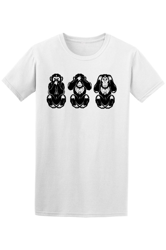 Three Monkeys Can't See Tee Men's -Image by Shutterstock