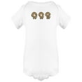 thumbnail image 1 of Three Monkeys No Evil Bodysuit Infant -Image by Shutterstock,  Newborn, 1 of 2