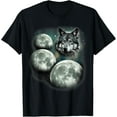 thumbnail image 1 of Three Moon Wolfs | 3 Moons Howling At Space Wolf Magic Meme T-Shirt, 1 of 7