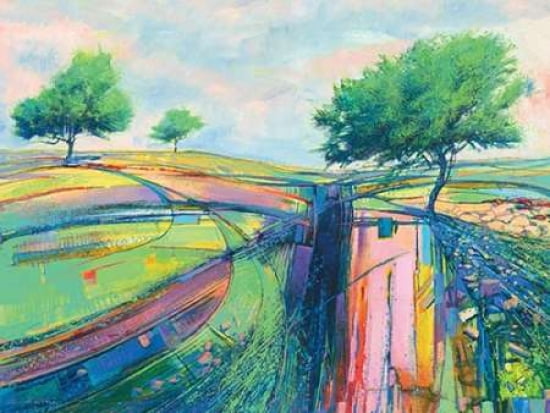 Three Moorland Trees Canvas Art - Daniel Cole (18 x 24)