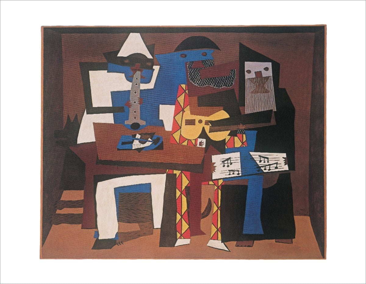 Three Musicians Three Musicians By Pablo Picasso - Art Print/Poster - Walmart.com