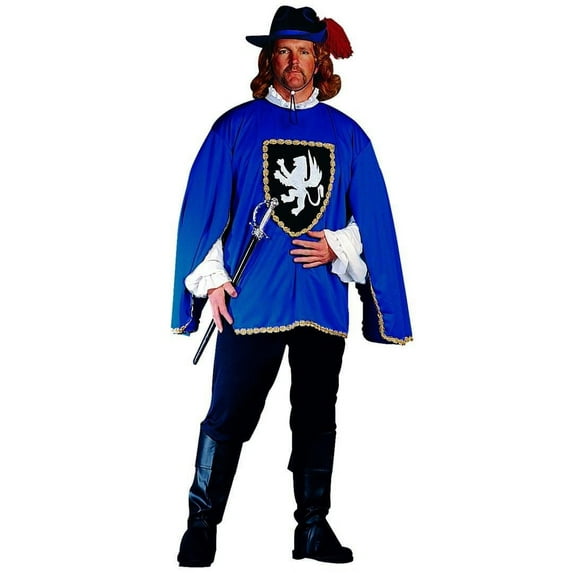 Three Musketeer Blue Tunic Costume Adult Standard