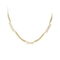 thumbnail image 1 of Three-Name Name Necklace. All Uppercase. 6mm High. High Polish., 1 of 1