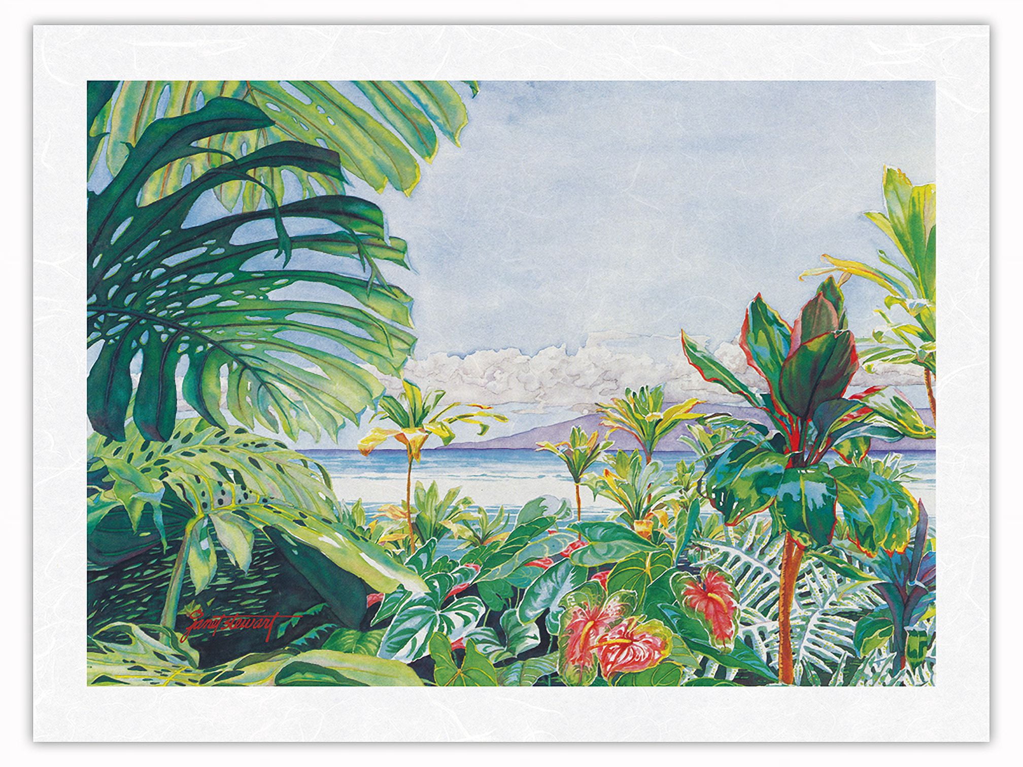 Three Obakes (Ka ʻUhane ʻEkolu) Hawaiian Beach From an Original