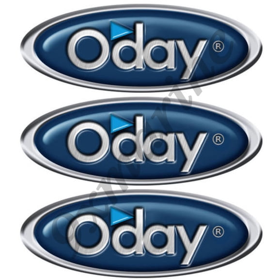 Three Oday Oval Stickers