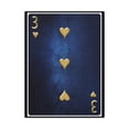 thumbnail image 1 of Three Of Hearts Space Background Playing Card Canvas Wall Art for Home Decor Ready-to-Hang, 1 of 18