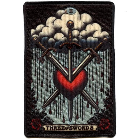Three Of Swords Patch Third Trot Card Sublimated Embroidered Iron On