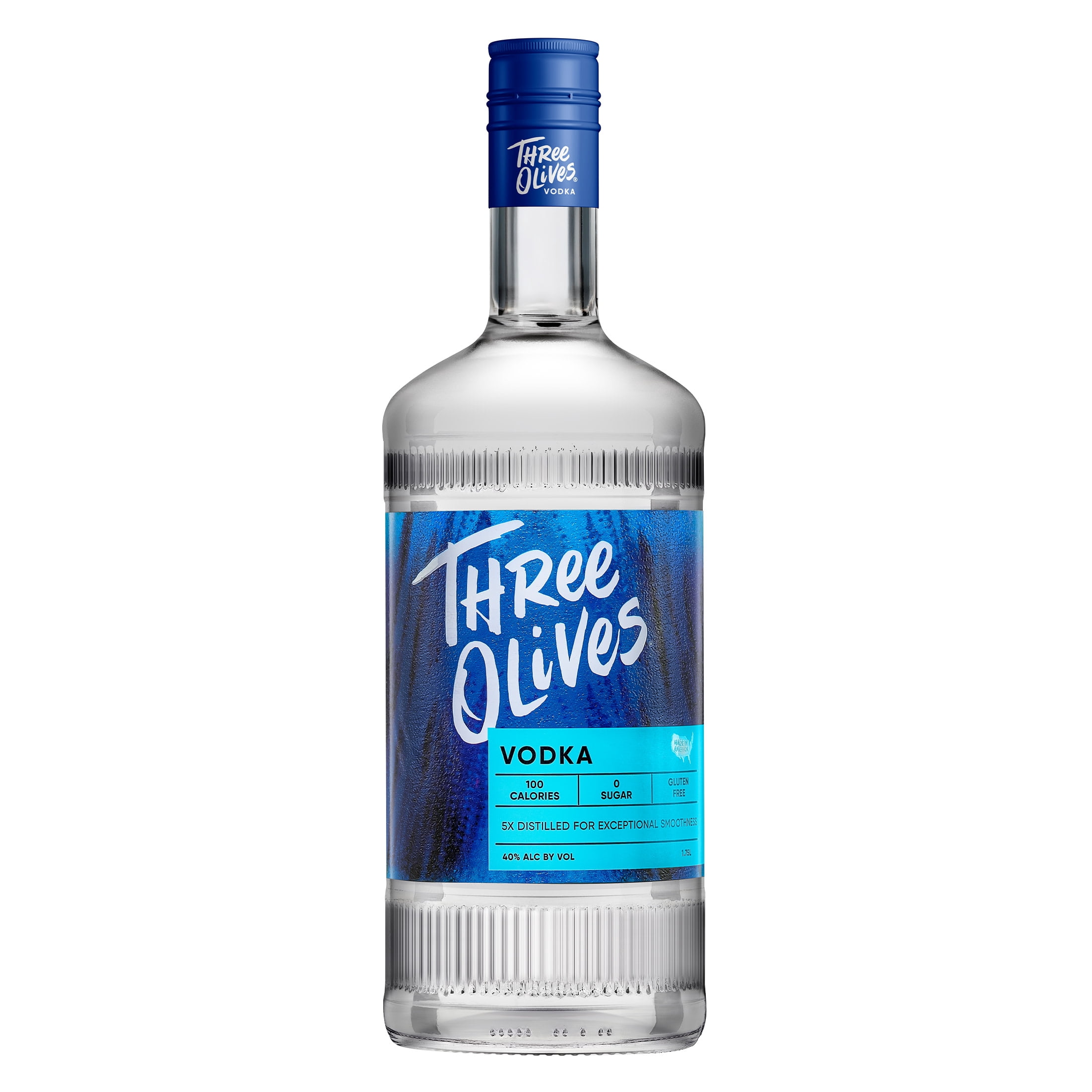 Three Olives Vodka Original, 1.75 L Glass Bottle, 40% ABV