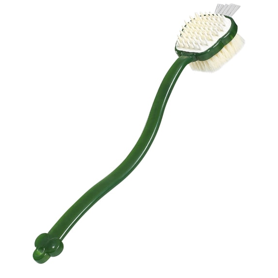 Three in One Long Handle Shower Brush with Double Sided Design, Ergonomic Back Scrubber for Full Body Exfoliation, Multifunctional Bath Cleansing Brush for Daily Shower Use