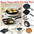 thumbnail image 1 of Three in One Multi Purpose Non Stick Frying Pan with Flat Bottom Surface, Ideal for Cooking Breakfast Eggs, Pancakes and Grilled Food, a Durable Divided Skillet Suitable for Induction and, HAODEJW, 1 of 7