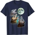 thumbnail image 1 of Three Opposum Moon With 3 Possums and Moon Unisex T-Shirt for Men Women Kids Toddler,Navy Color,Size 4T, 1 of 5