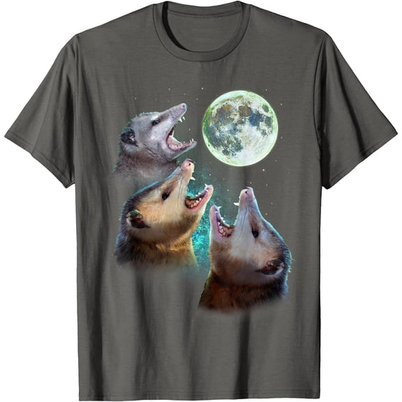 Three Opposum Moon With 3 Possums and Moon Unisex T-Shirt for Men Women Kids Toddler