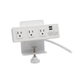 thumbnail image 1 of Three-Outlet Surge Protector with Two USB Ports 10 ft Cord, 510 Joules, White, 1 of 3