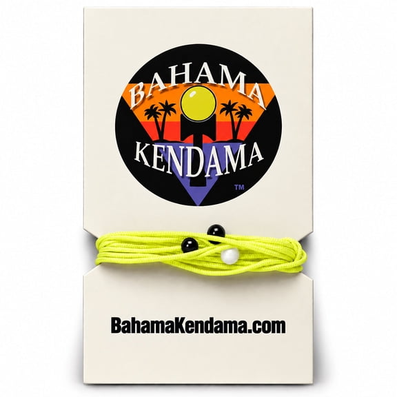 Three Pack - Bahama Kendama Premium Replacement kendama String with Beads, Instructions, and free Stickers (Neon Yellow)