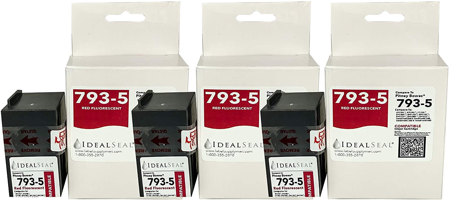 2-Pack PB 793-5 Fluorescent Ink Cartridge - Replacement For SendPro & DM Series Postage Meters