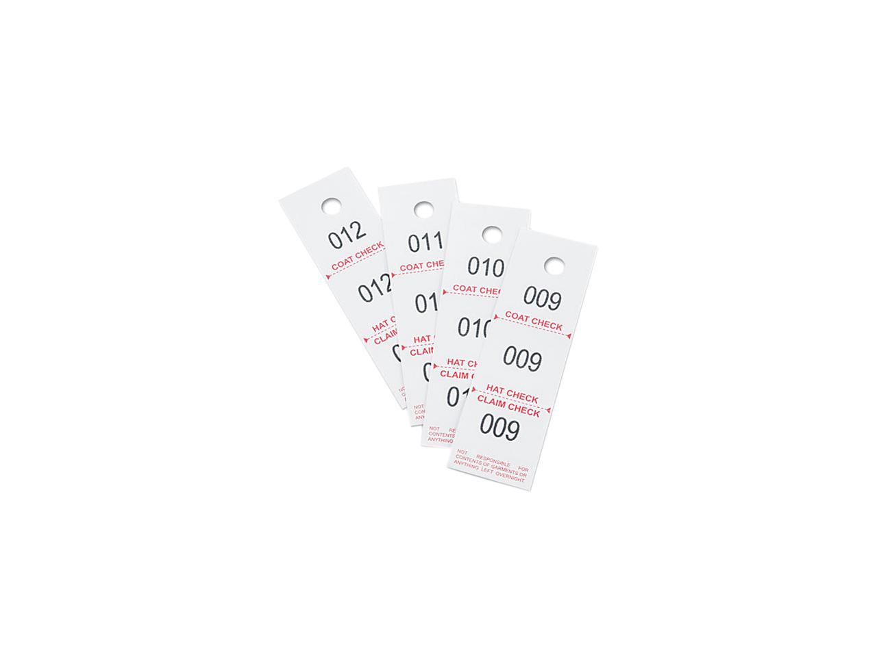 Three-Part Coat Room Checks Paper, 1 1/2 x 5, White, 500/Pack - Walmart.com