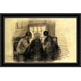 thumbnail image 1 of Three People Sharing a Meal 40x26 Large Black Ornate Wood Framed Canvas Art by Vincent van Gogh, 1 of 2