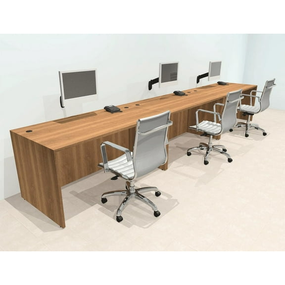 Three Person Modern Office Workstation Desk Set, #OT-SUL-SPN5