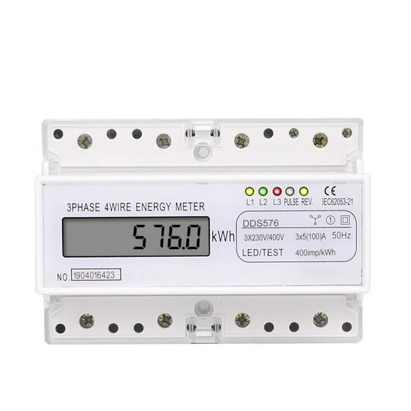 Three Phase 4 Wires Digital Power Electric Electricity Meter kWh Power Monitor