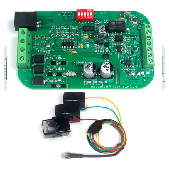 Three Phase Energy Meter Module 100A 220/380V RS485 Power Monitor for KWh Frequency