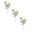 thumbnail image 1 of Three Piece Artificial Olive Branch Bunch Set with Realistic Leaves and Faux Fruits, Lifelike Two Prong Greenery Stems for Wedding Table Centerpiece, Home Vase Filler and Farmhouse Decor, 1 of 6